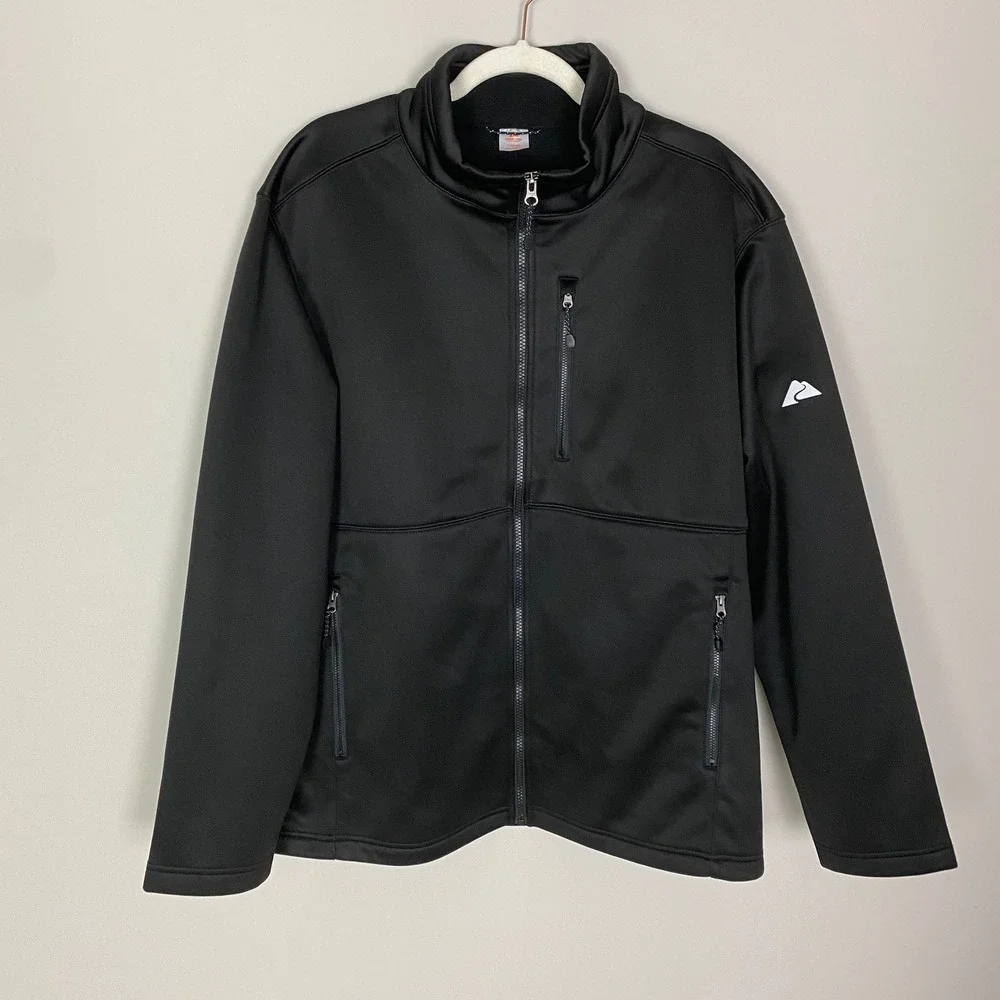 Ozark Trail Mens Black‎ Full Zip Softshell Jacket L Outdoor Gear Lightweight